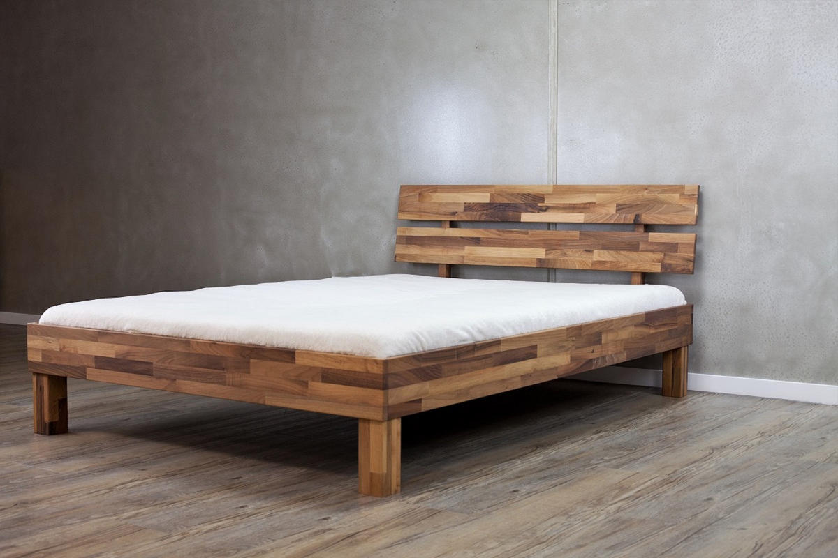 MASSIVHOLZBETT 120/200 cm aus Nussbaum - Braun, Holz (120/200cm) - MeinMassivholz
