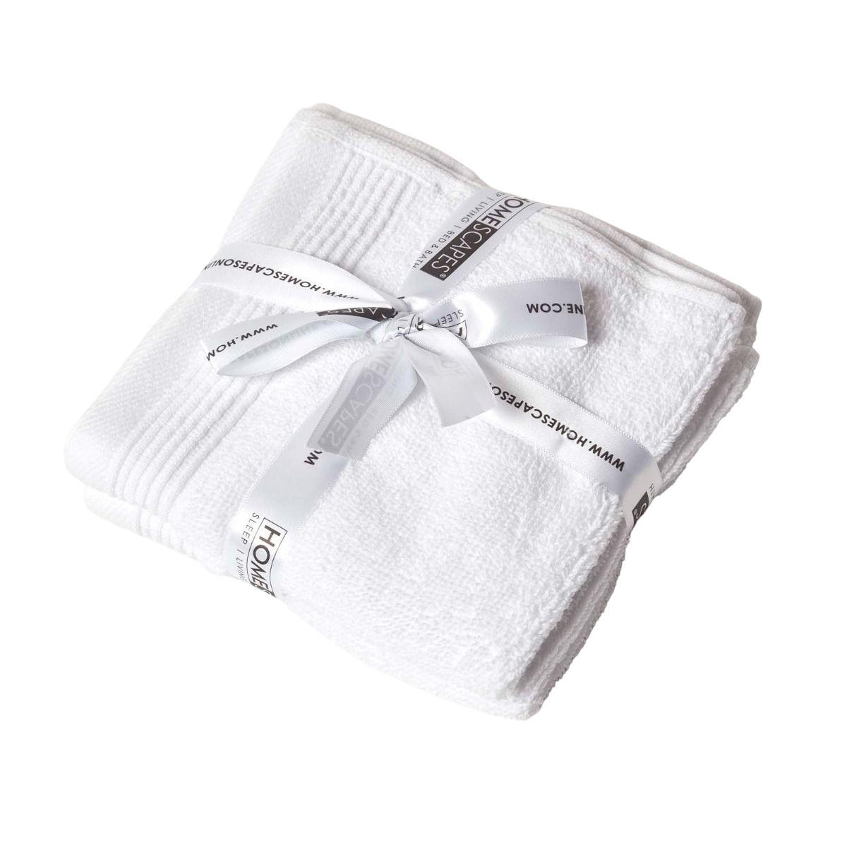 SEIFTUCH Excellence 2er-Set weiß 30/30 cm - Weiß, Textil (30/30cm) - Homescapes