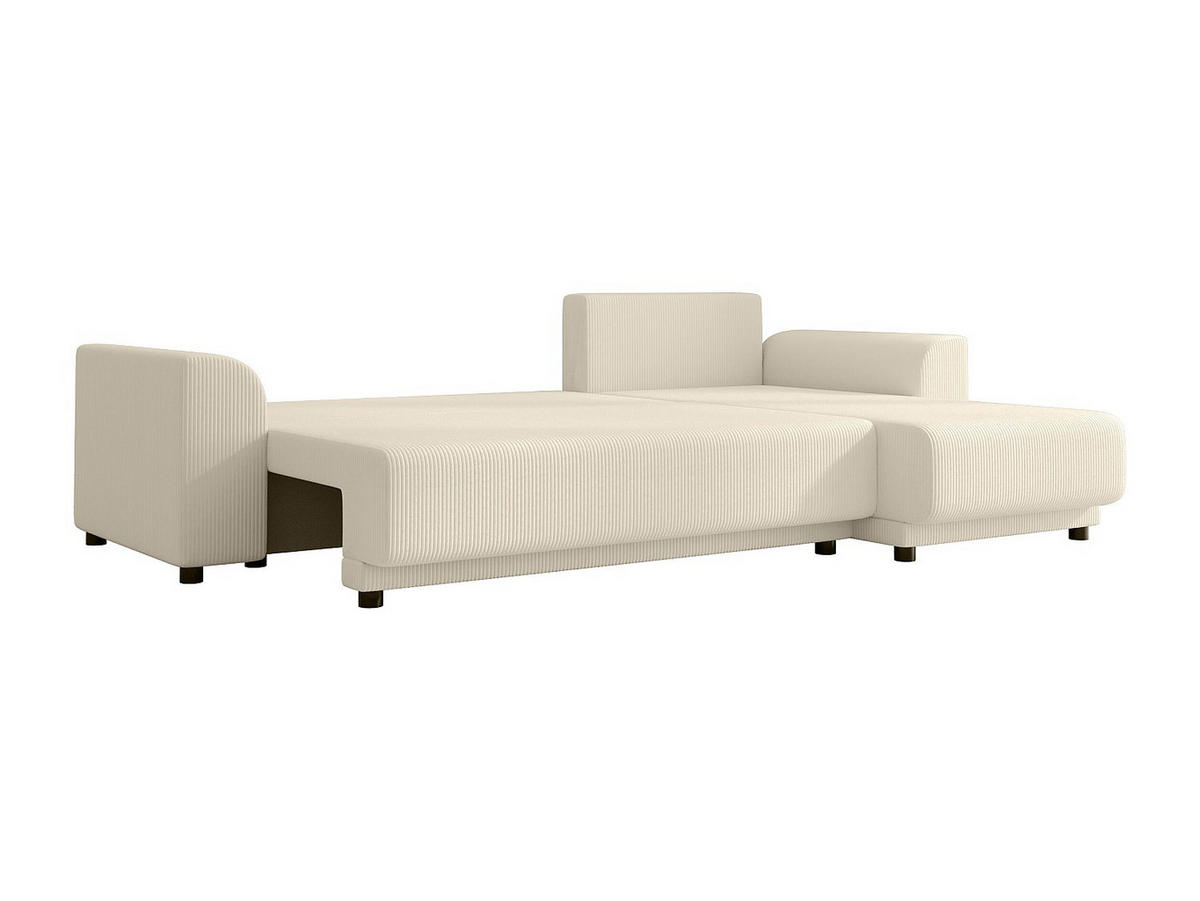 ECKSOFA mit Schlaffunktion - Ecke wechselbar - Cord - Beige - NESSARO - Beige, Textil (240/149cm) - Vente-Unique