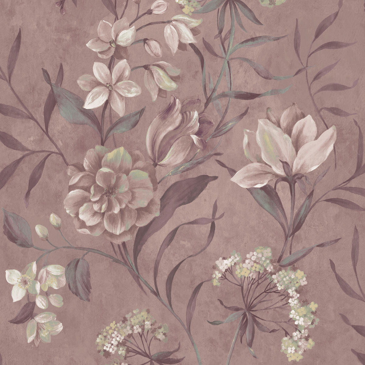 VLIESTAPETE Blairmore Blumen 1000x52cm - Lila, Papier/Kunststoff (52/1000cm) - LAURA ASHLEY