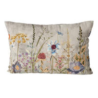 DEKOKISSEN Blumenmuster Blomster 60/40/16 cm - Beige, Naturmaterialien (40/60cm) - Boltze Home