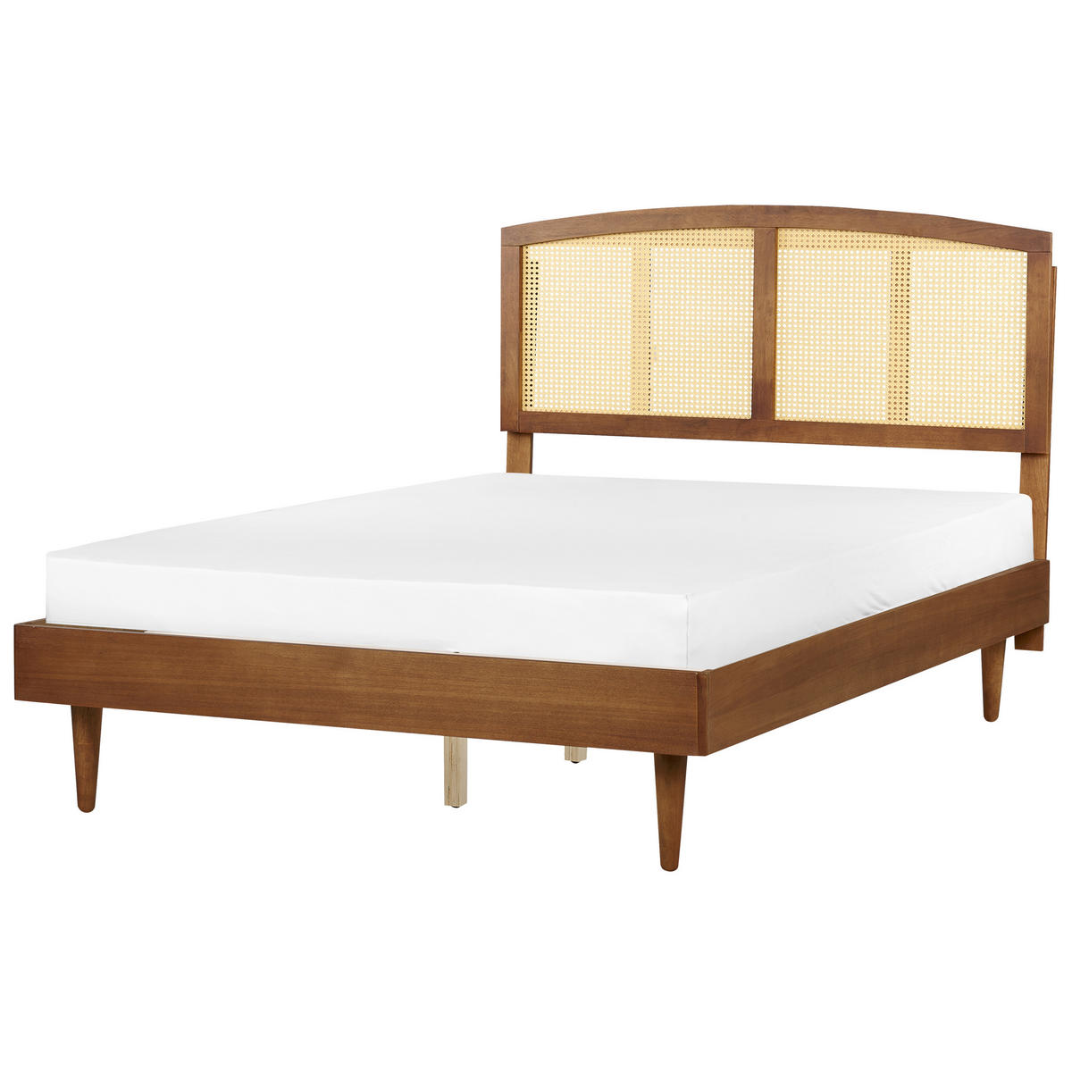 BETT 140/200 cm Braun Varzy - Braun/Naturfarben, Holz (140/200cm) - Beliani