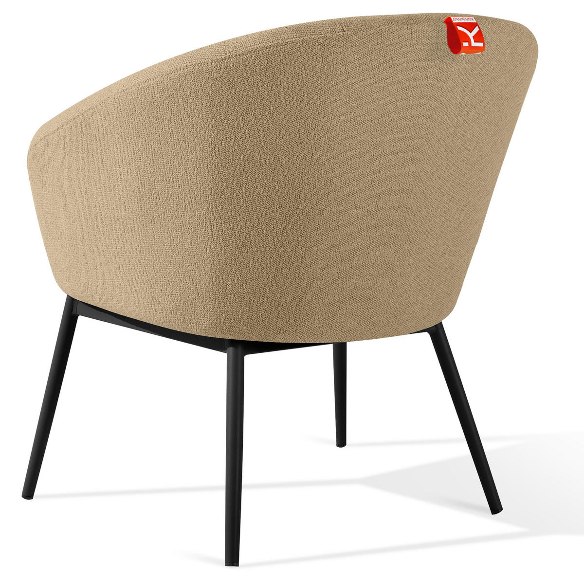 GARTENMÖBELSET SOLIS Gartenlounge-Set, warm beige/schwarz - Beige, Textil/Metall - KONSIMO®