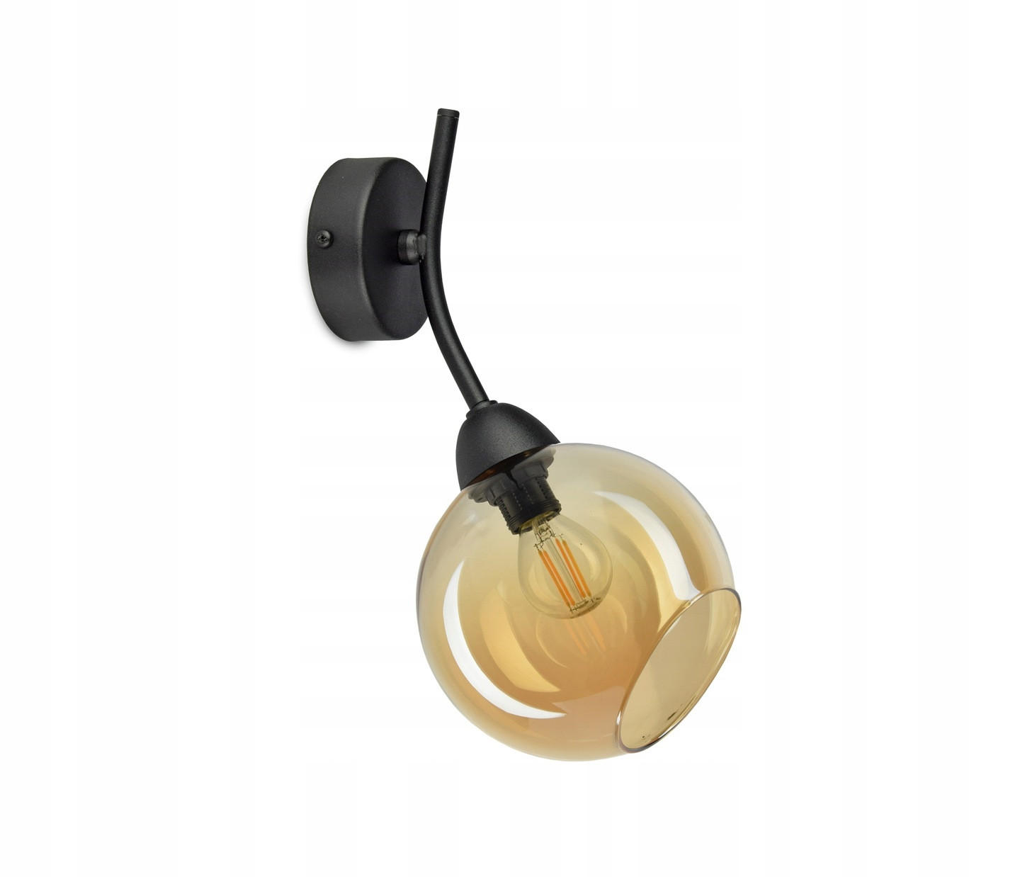 WANDLEUCHTE Hegel - Transparent/Schwarz, Glas/Metall (20/30/15cm) - kiki design