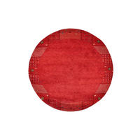 HANDKNÜPFTEPPICH Denver 150x150 cm - Rot, Textil (150/150cm) - THEKO