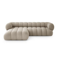 ECKSOFA Koge aus Chenille-Stoff dunkelbeige 5 Sitzplätze - Mokka, Textil (165/270cm) - Cosmopolitan Design
