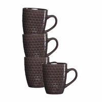 HENKELBECHER Floris Grau 350 ml 4er Set - Grau, Keramik (0.35L) - Ritzenhoff Breker