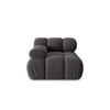MODUL links Bellis aus Samt Stahl - Edelstahlfarben, Textil (94/70/94cm) - Micadoni
