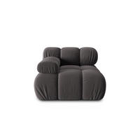 MODUL links Bellis aus Samt Stahl - Edelstahlfarben, Textil (94/70/94cm) - Micadoni
