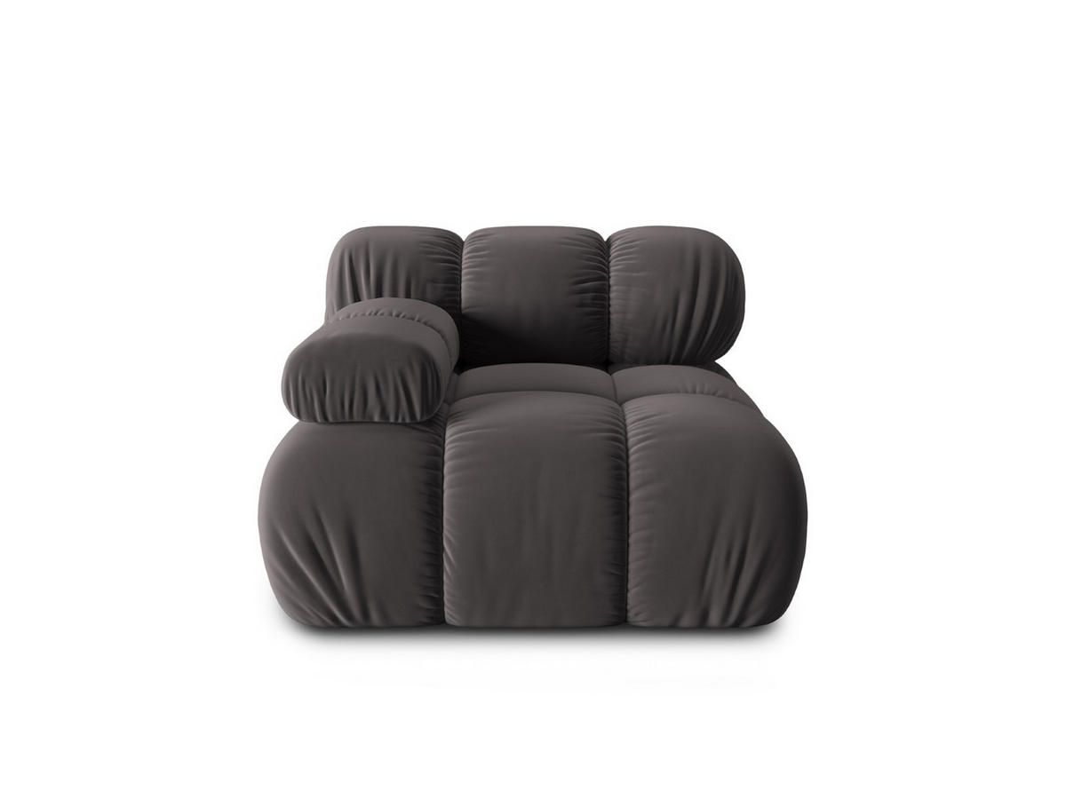 MODUL links Bellis aus Samt Stahl - Edelstahlfarben, Textil (94/70/94cm) - Micadoni