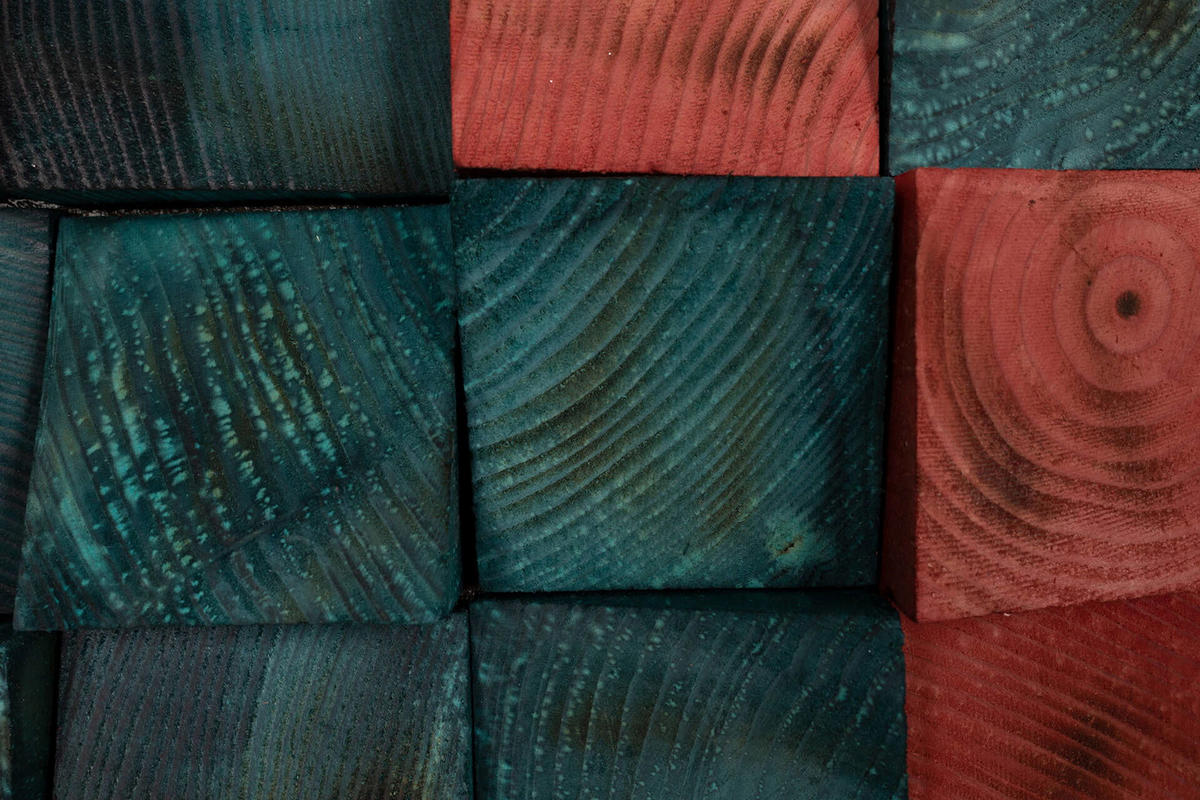 HOLZBILD Bunt 102/55 cm - Multicolor, Holz (6.5/55cm) - KUNSTLOFT