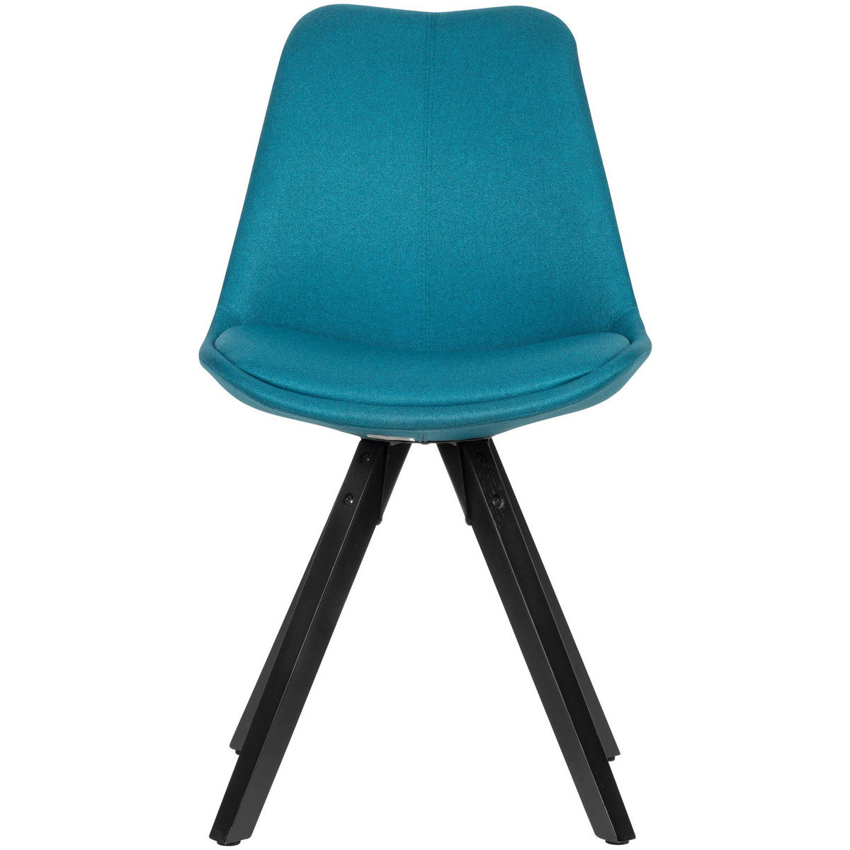 ESSZIMMERSTUHL Stoffbezug mit Holzgestell Modern gepolstert, Blau 49x52x87 cm - Blau/Schwarz, Holz/Textil (49/87/52cm) - KADIMA DESIGN