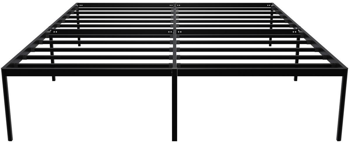 METALLBETT Rukim Metall Schwarz Bett 200x200 - Schwarz, Metall - DELUKE