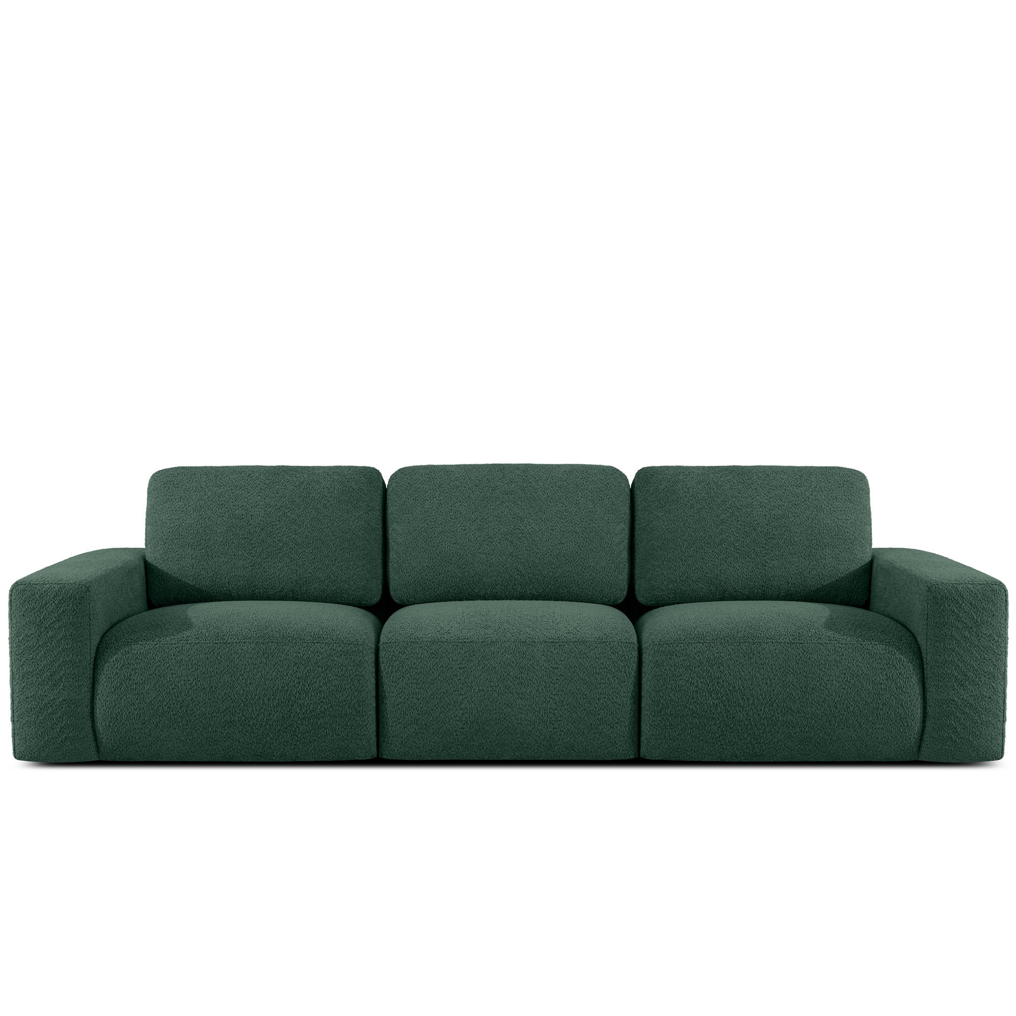3-SITZER SOFA ZUCCO, Grün - Grün, Holz/Holzwerkstoff (292/85/100cm) - KONSIMO®