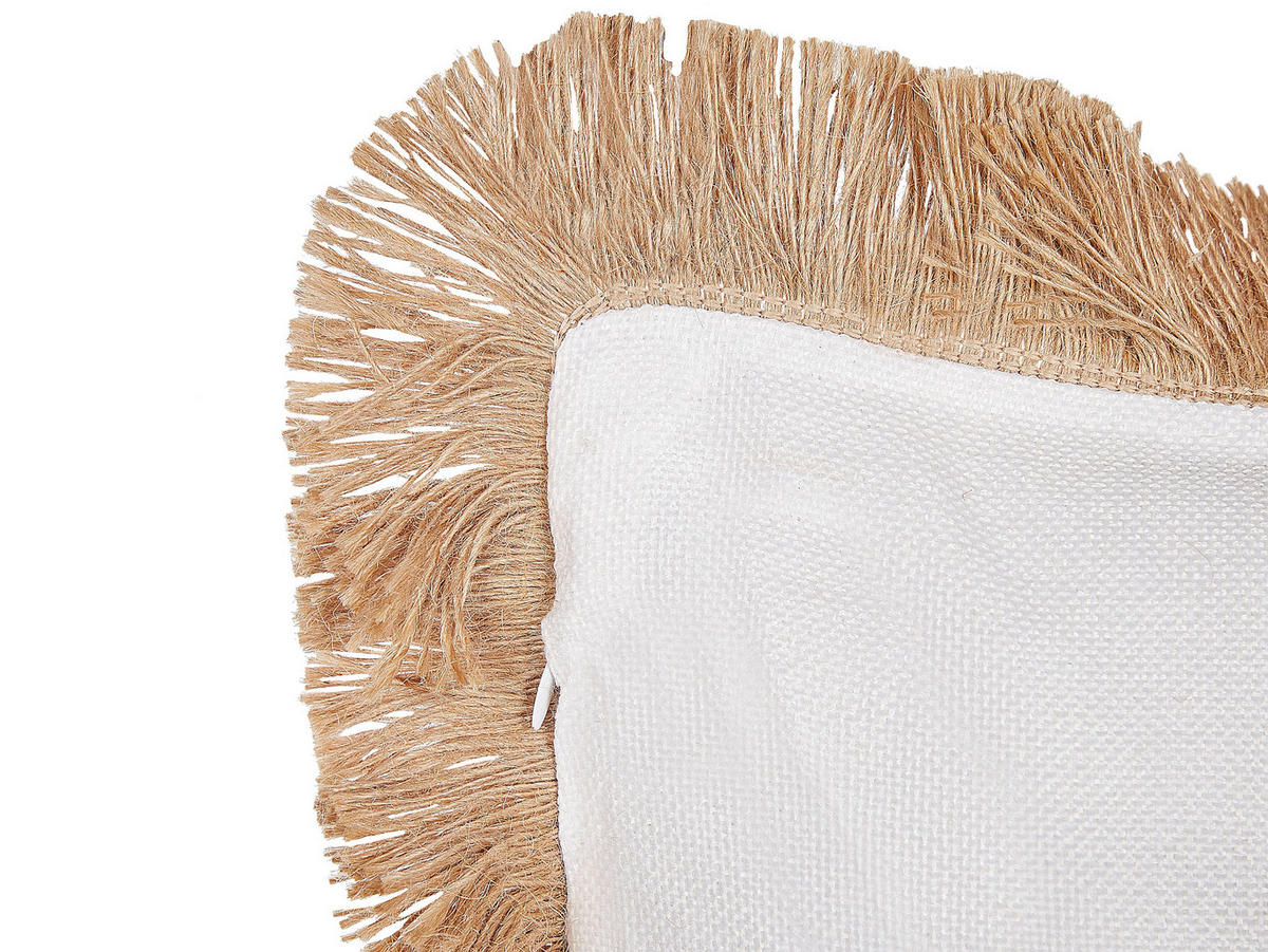 DEKOKISSEN 2er-Set Beige 45/7 cm Agrimony - Beige, Textil (45/7cm) - Beliani