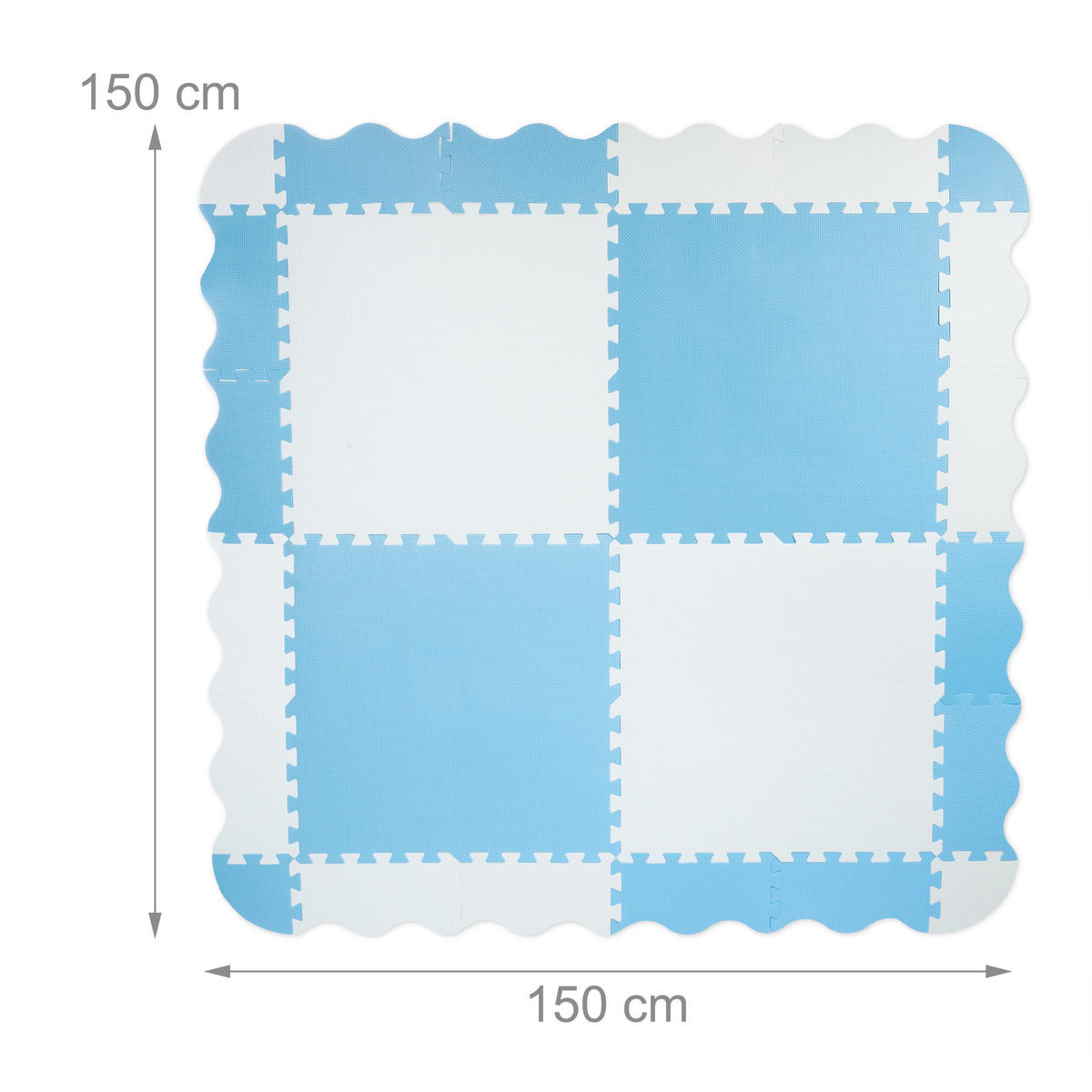 PUZZLEMATTE - Multicolor, Kunststoff (150/150cm) - Relaxdays