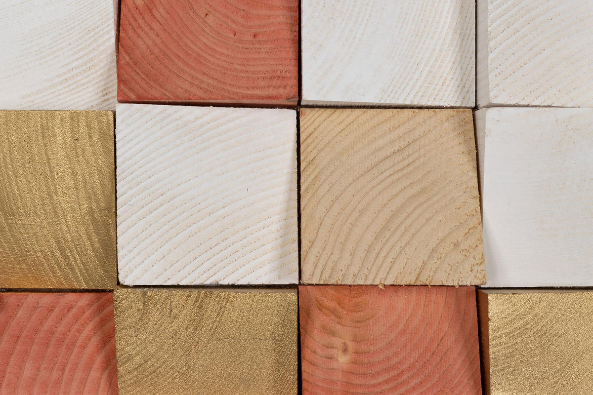 HOLZBILD 75/75 cm - Rot, Holz (75/75cm) - KUNSTLOFT