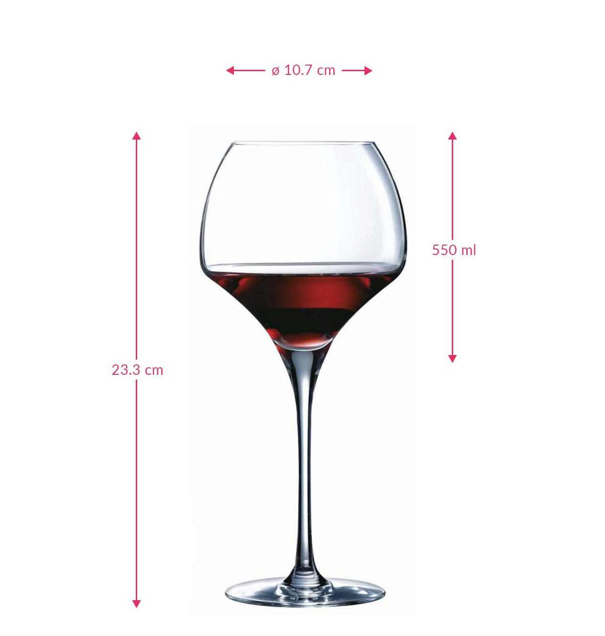 ROTWEINGLAS Rotweingläser Open Up 550 ml - 6 Stücke - Transparent, Glas (0.55L)