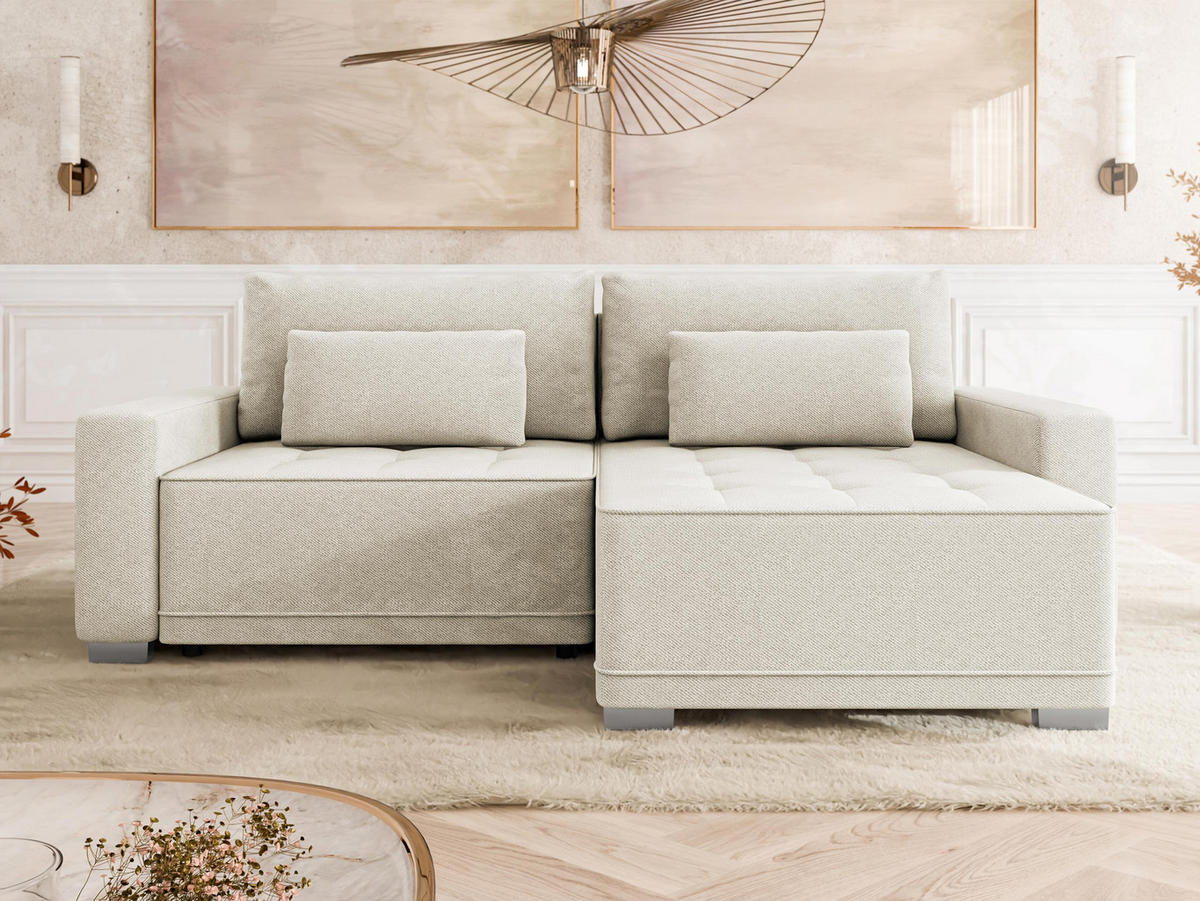 ECKSOFA Zeus - Beige, Holz/Kunststoff (238/160cm) - MIRJAN24