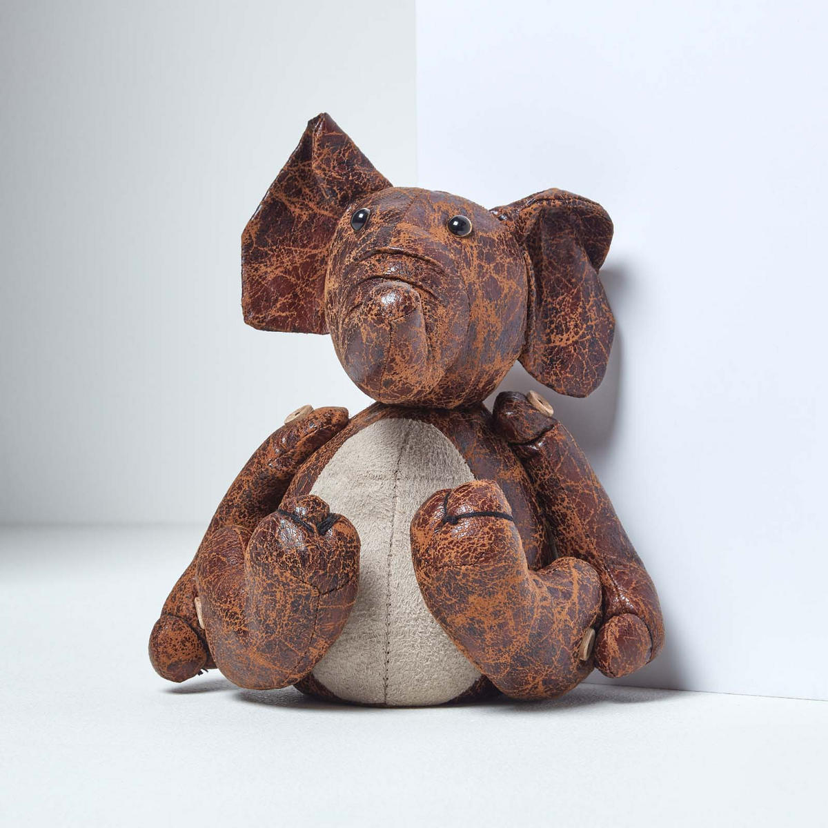 TÜRSTOPPER Elefant - Braun, Kunststoff (13/32cm) - Homescapes