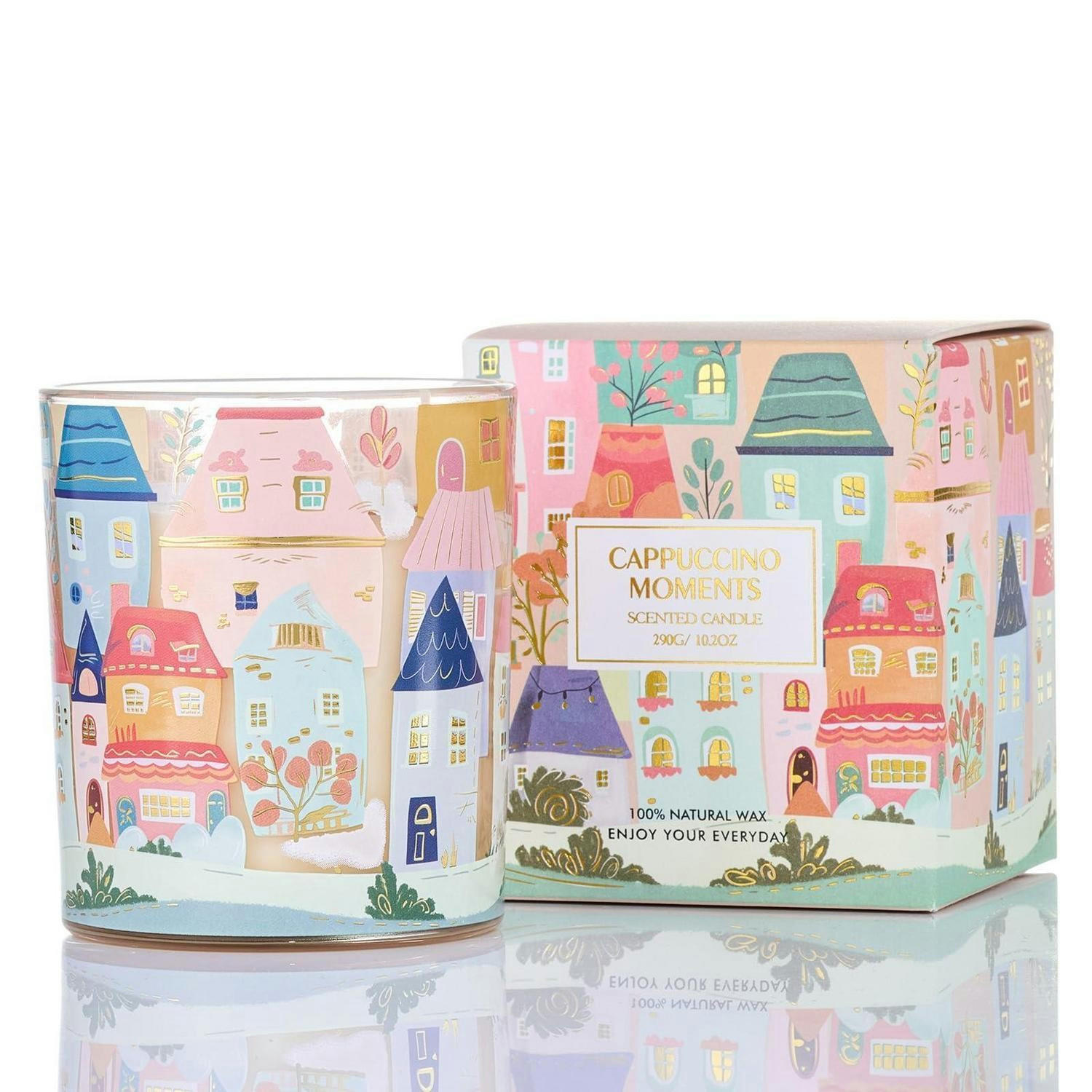 DUFTKERZE im Glas Cappuccino Momente 290g Natursoja 55h Brenndauer - Multicolor, Paraffin (10cm)