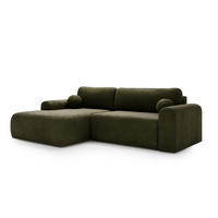 ECKSOFA Aurora Olivgrün, mit Schlaffunktion in Vena Stoff, linke seite - Olivgrün, Holzwerkstoff/Textil (257/177cm) - Bettso