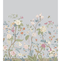 FOTOTAPETE Blumen 2.5 x 2.79 m - Blau, Papier (250/279cm) - ESTAhome