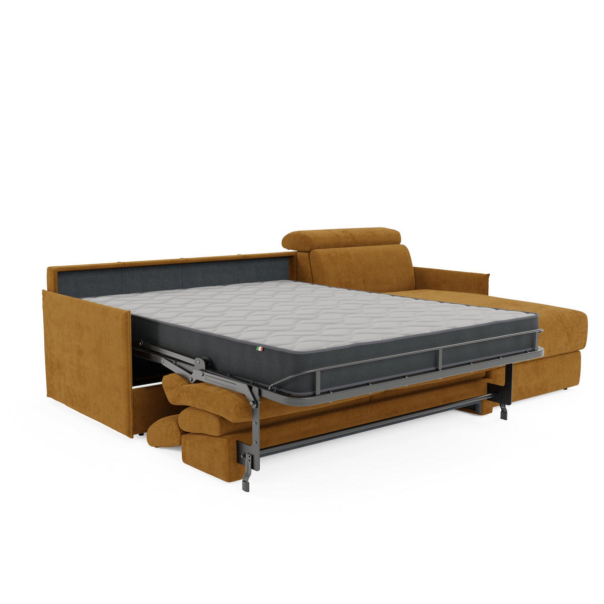 ECKSOFA Miryam - Gelb, Metall (232/98cm) - Divani.store