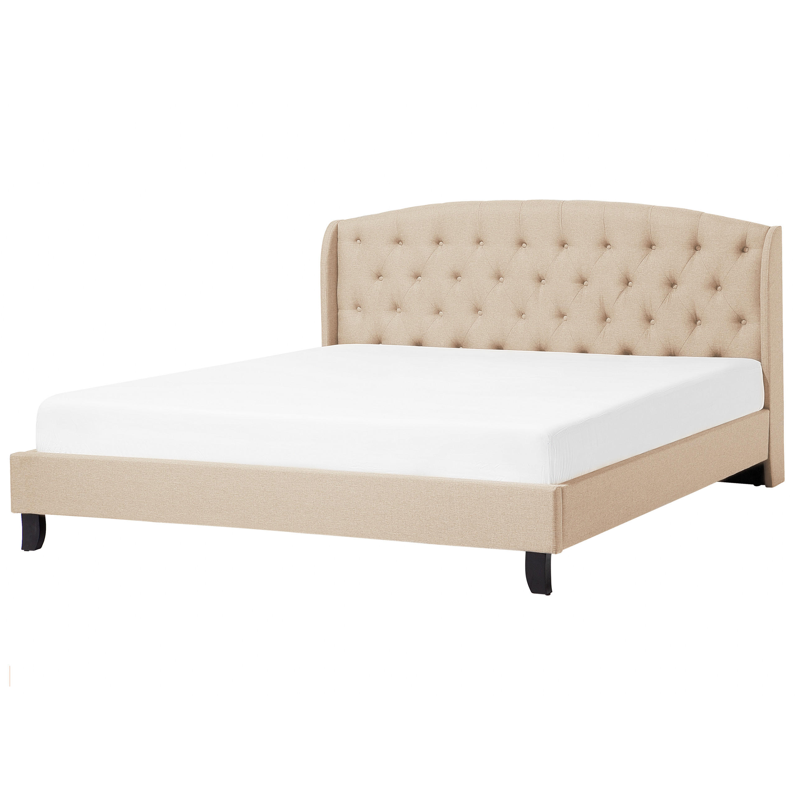POLSTERBETT 180/200 cm Beige Bordeaux - Beige, Textil (180/200cm) - Beliani