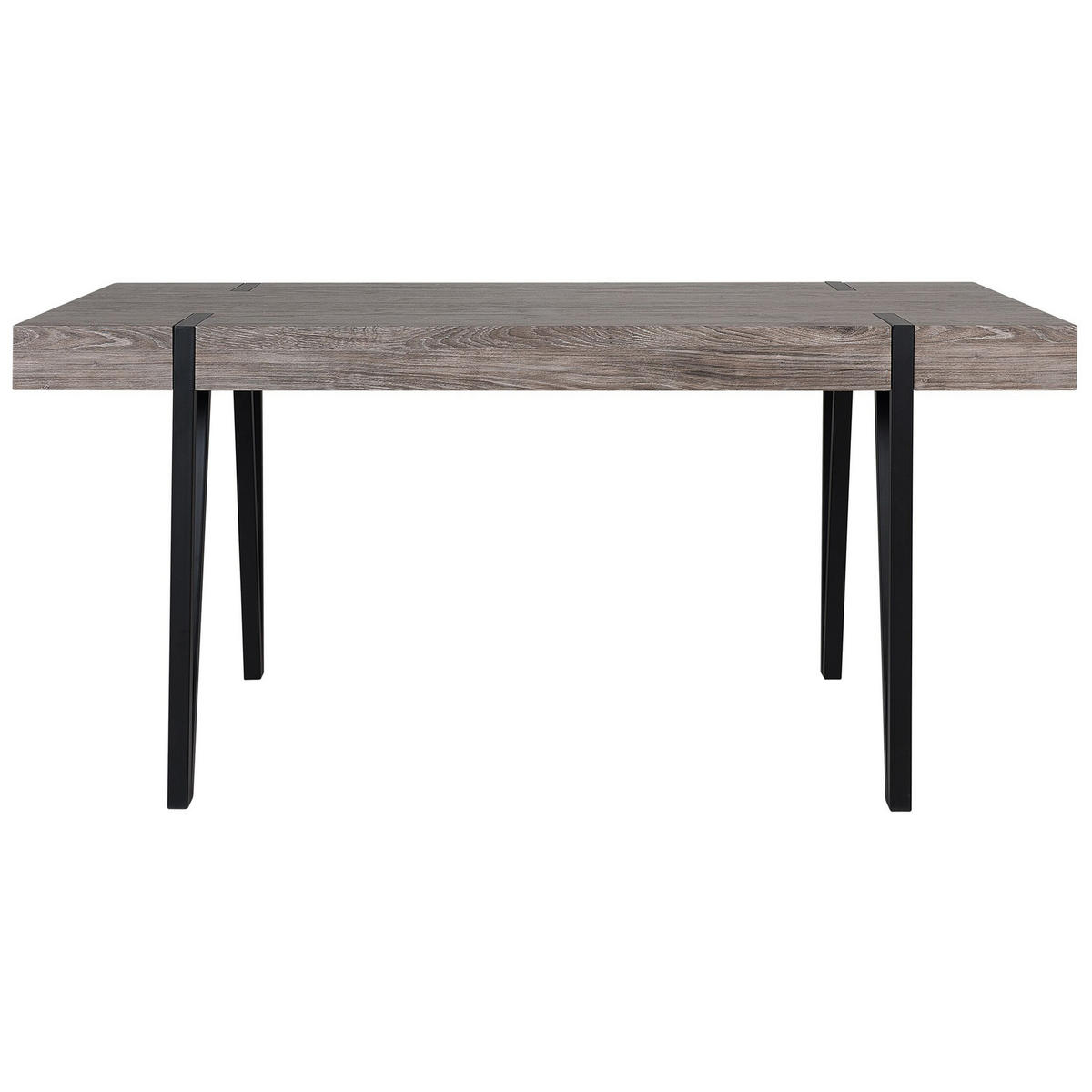 ESSTISCH 150/90/75 cm Dunkelbraun, Schwarz Rechteckig Adena - Dunkelbraun, Holzwerkstoff (150/90/75cm) - Beliani