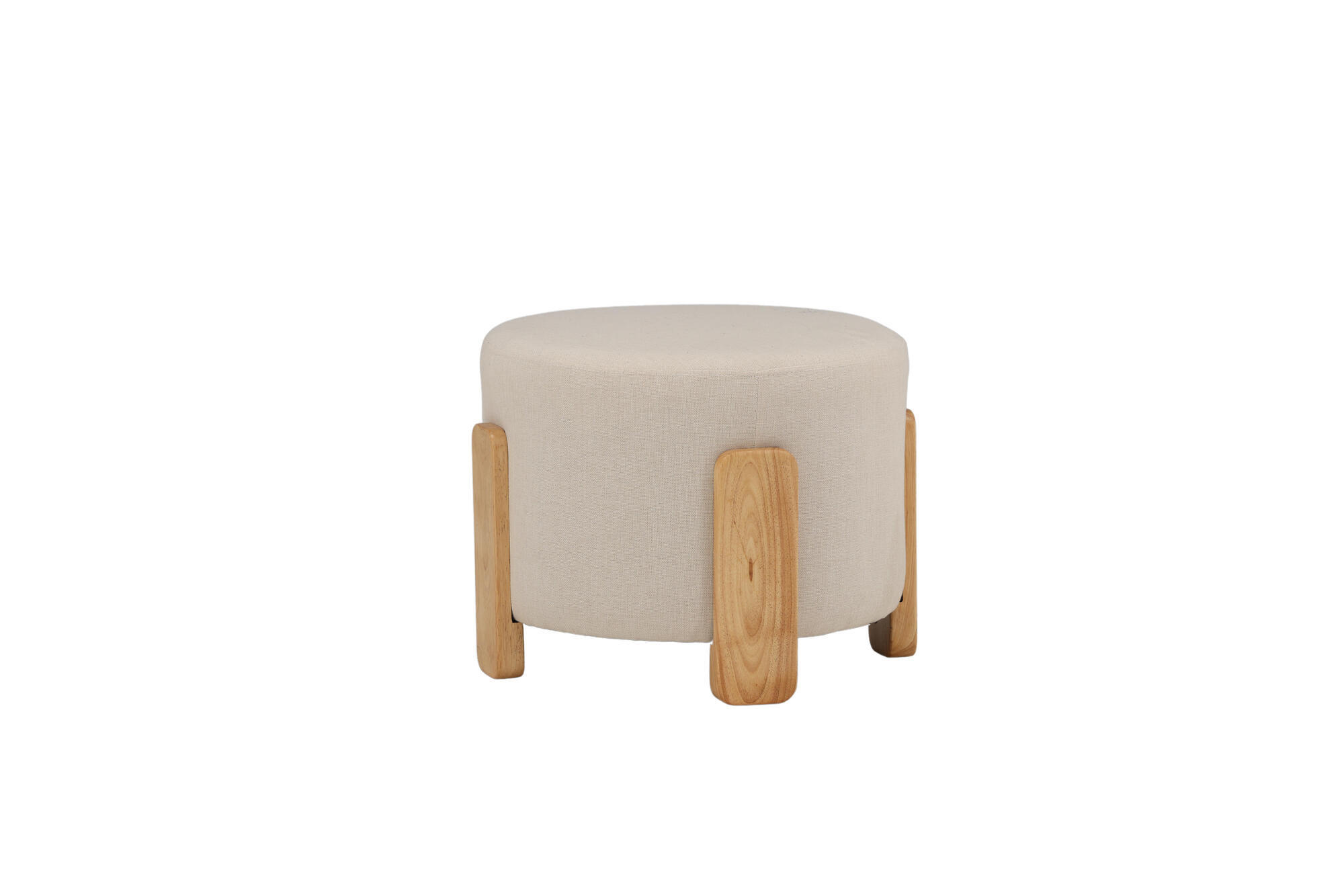 SITZPOUF COFFEY Weiß 50x50x43 cm - Weiß, Textil (50/43/50cm) - FURNLUX
