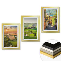 WANDBILDER 3er Set - 20x30 cm Goldrahmen - Italienische Landschaften, Flussstraße - Goldfarben, Kunststoff (20/30cm) - ArtPrintCave