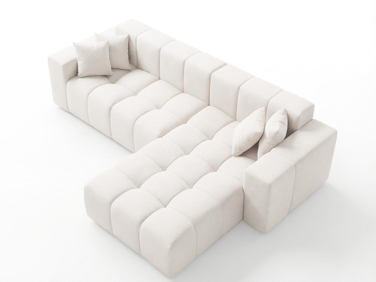 ECKSOFA Loopo Creme Rechts - Creme, Holz/Textil (265/180cm) - Graingold