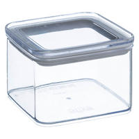 VORRATSDOSE, stapelbar Eske, PS-Kunststoff, Silikon, Transparent, 0.5 L - Transparent, Kunststoff (10.4/7/10.4cm) - 5five Simply Smart