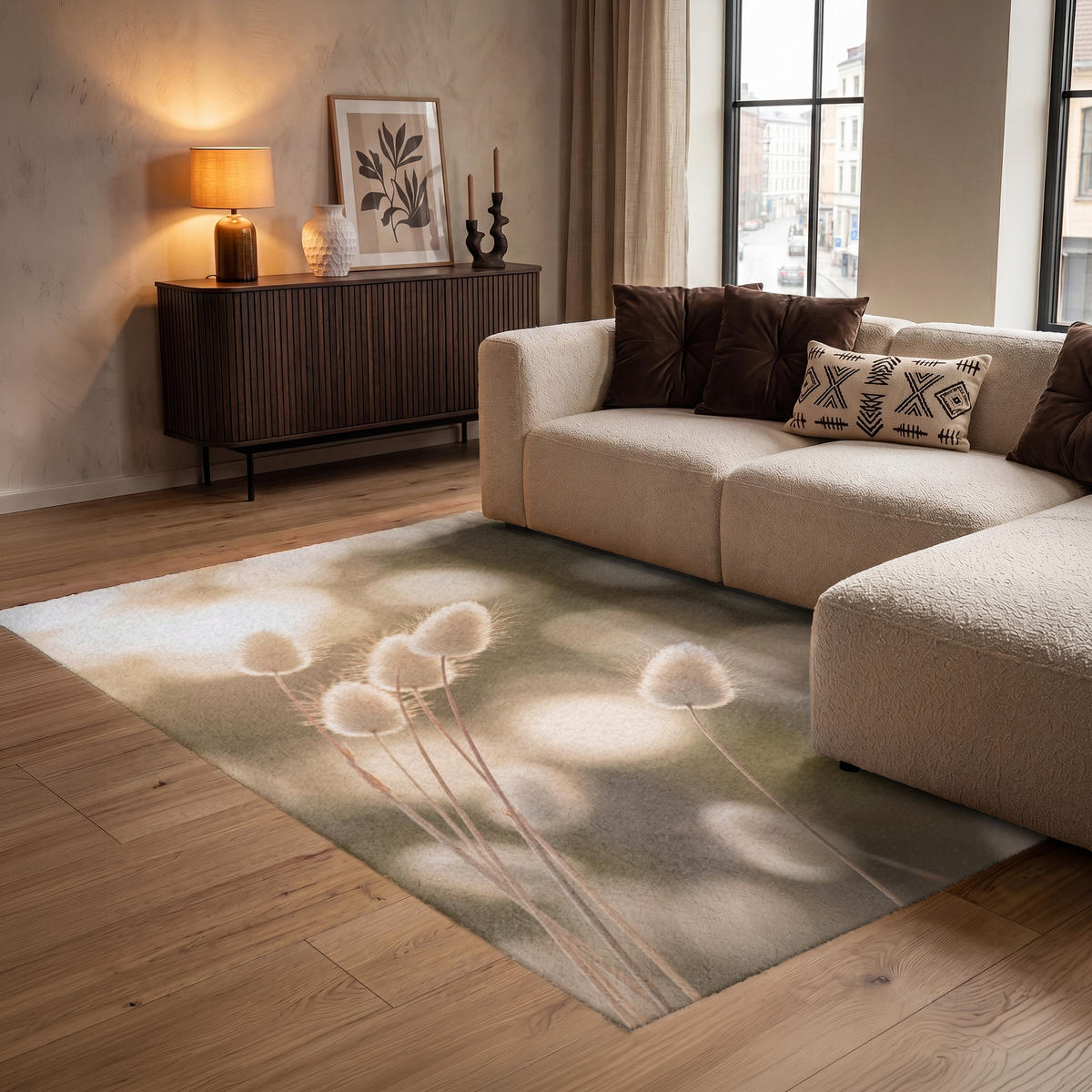 KOBERCE - Chvostoskok - Biely - Slnečné svetlo - 140x200 cm - béžová, textil/plast (140/0.4cm) - OnlyWow