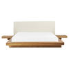 WASSERBETT 160x200 cm Heller Holzfarbton Zen - Hellbraun, Holzwerkstoff (160/200cm) - Beliani