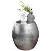 BEISTELLTISCH Aluminium Hammerschlag ENNS, Silber 42x42x42 cm - Silberfarben, Metall (42/42/42cm) - KADIMA DESIGN