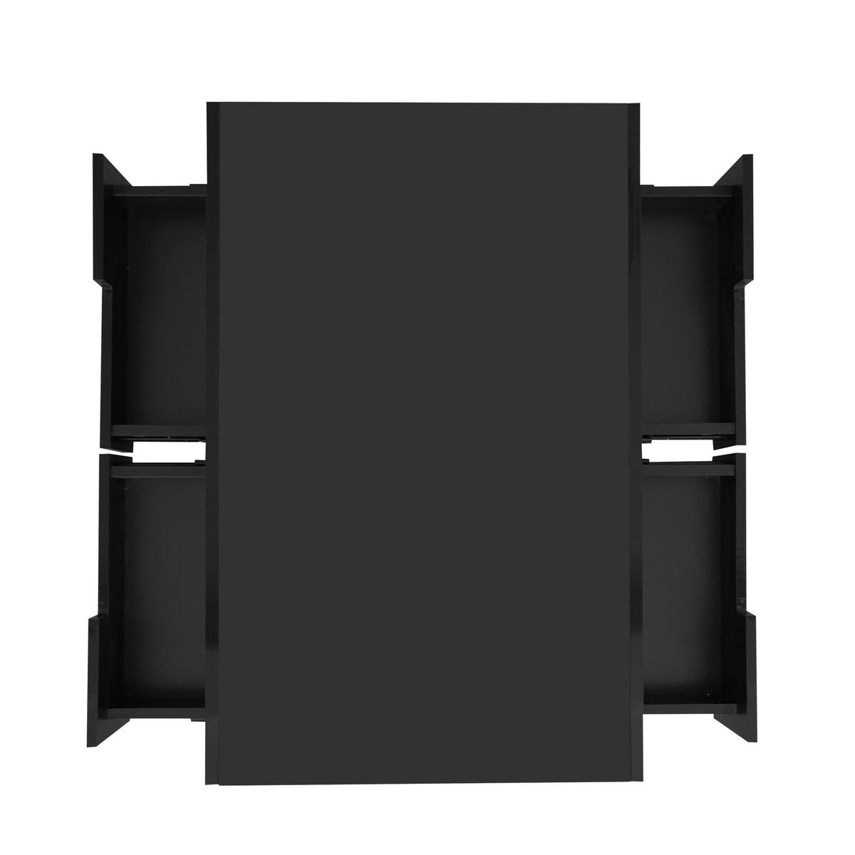 COUCHTISCH 80/50/36 cm Hochglanz schwarz mit LED-Lichtleiste und 4 Schubladen - Schwarz, Holzwerkstoff (80/50/36cm) - OKWISH