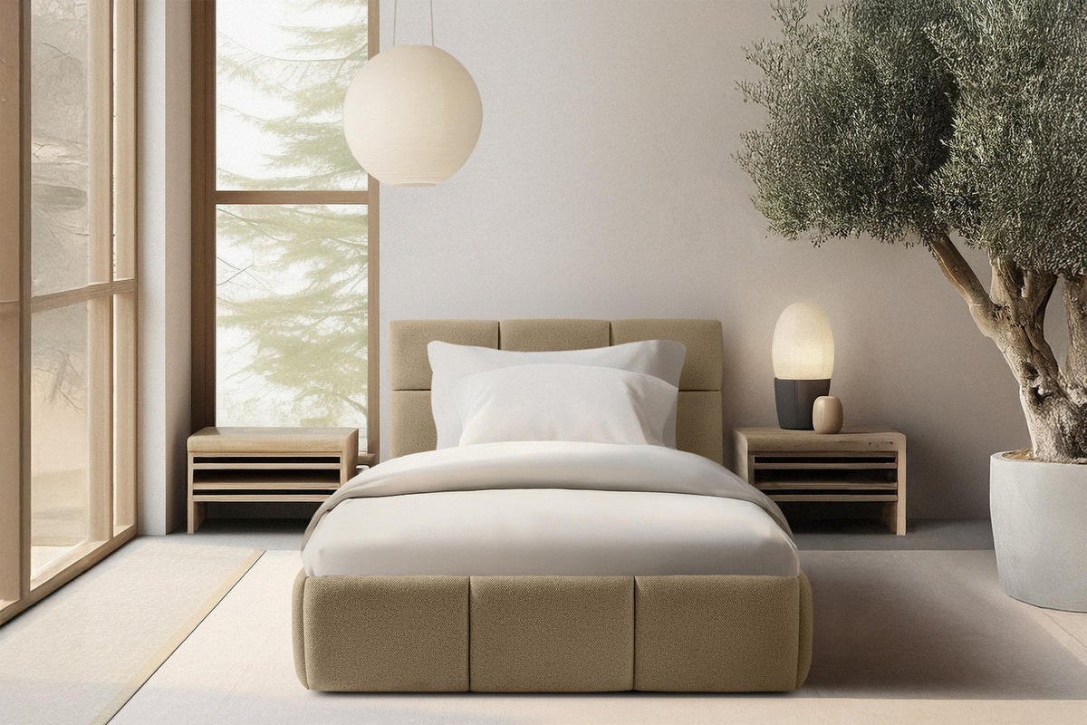 POLSTERBETT ALTOS Einzelbett, gelb - Gelb, Holz/Holzwerkstoff (120/200cm) - KONSIMO®