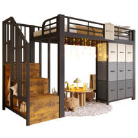 HOCHBETT 90x200 cm Schubladen schwarz - Schwarz, Holzwerkstoff (90/200cm) - LEBENLANG