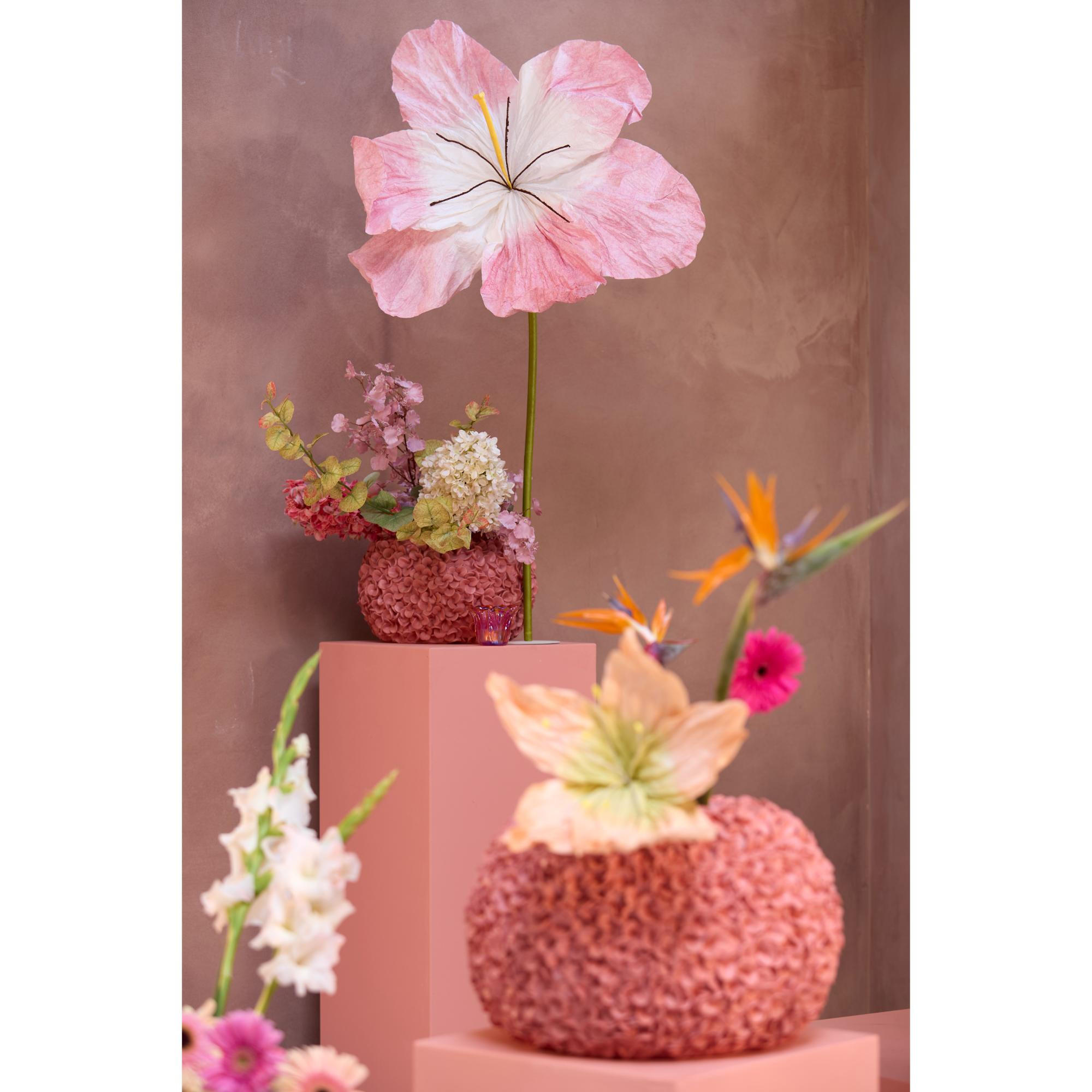 VASE Phylia Rot 38/38/23 cm - Rot, Kunststoff (23cm) - Light & Living