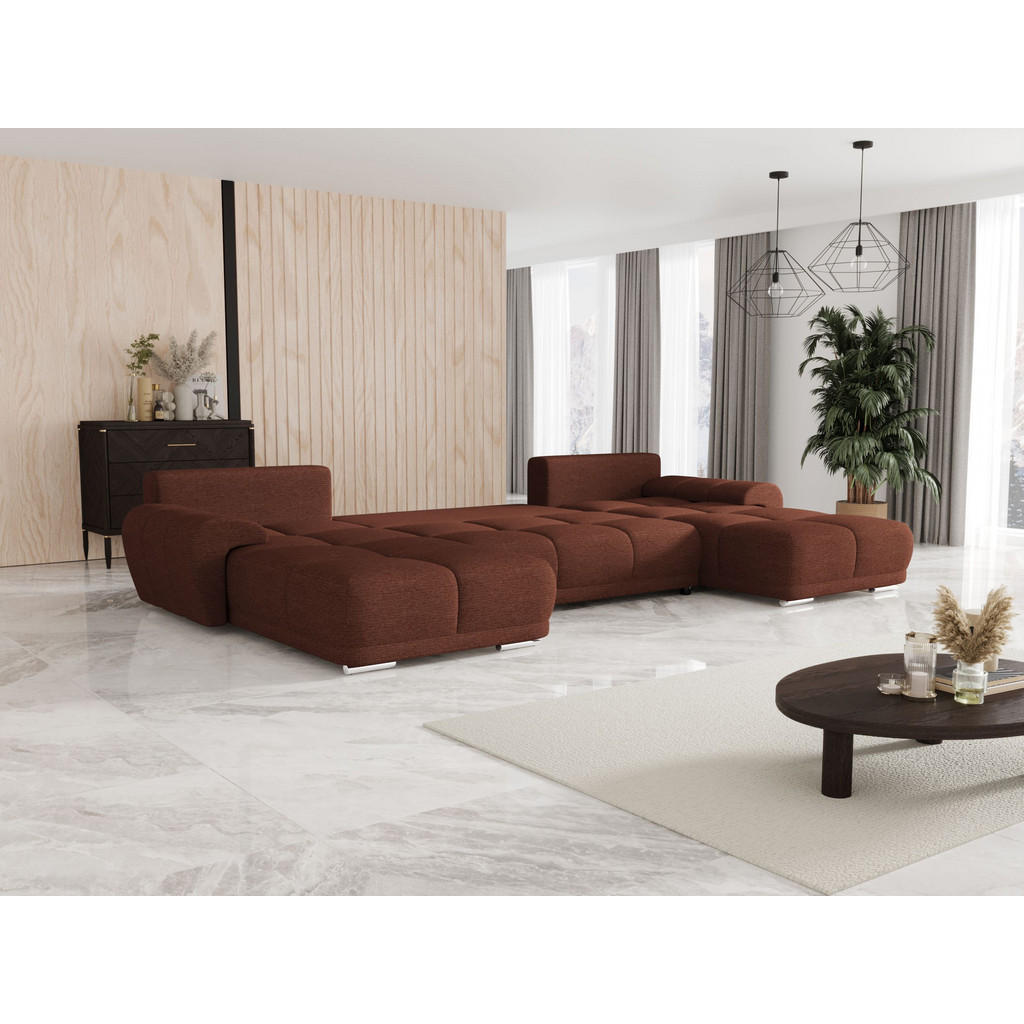 Thumbnail - Bedante Ecksofa, Hellbraun, Textil, 372x87x185 cm, Wohnzimmer, Sofas & Couches, Wohnlandschaften, Wohnlandschaften in U-...