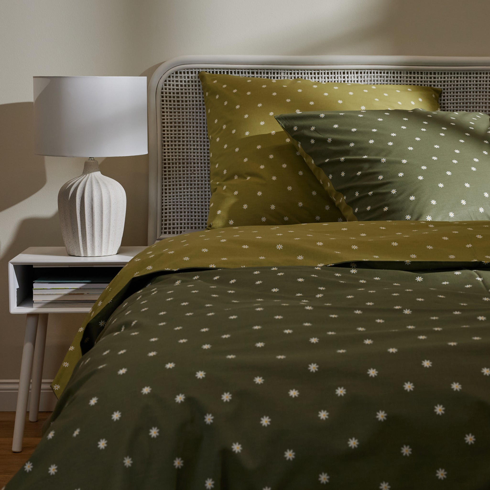 BETTWÄSCHE Dilo - Dunkelgrün, Textil (100/135cm) - home&you