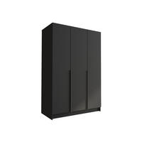 KLEIDERSCHRANK Calia I - Schwarz, Holzwerkstoff/Metall (150/215/58cm) - MIRJAN24