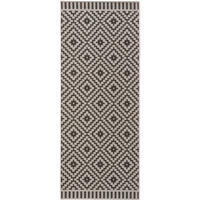 OUTDOORTEPPICH Metro Schwarz/Weiß 80x200 cm - Schwarz, Textil (80/200cm) - benuta Nest