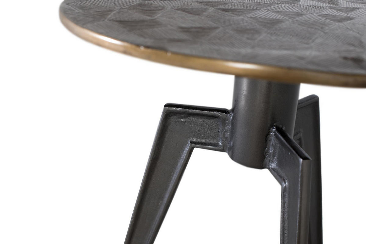 BEISTELLTISCH aus Aluminium - Bronzefarben, Metall (55/55/60cm) - Giner y Colomer