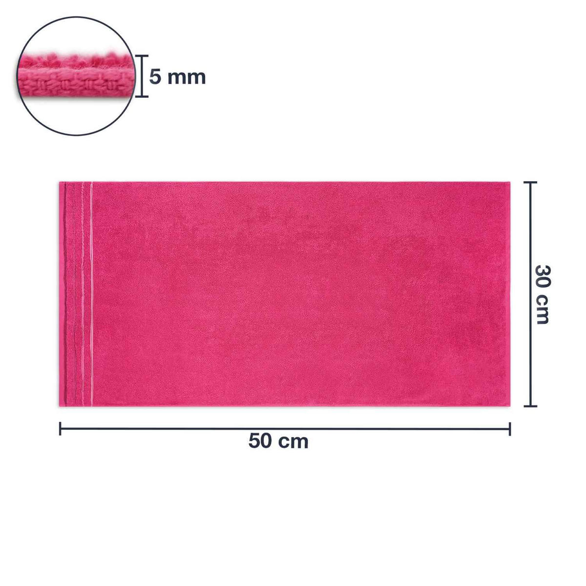 GÄSTETUCH JASMINA - Pink, Textil (30/50cm) - WohnDirect