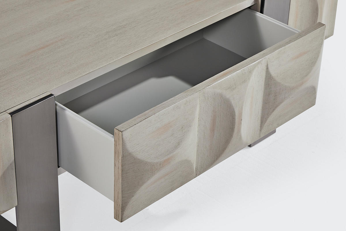 LOWBOARD MARGO Grau Holz - Grau, Holz/Holzwerkstoff (120/40/60cm) - KAWOLA