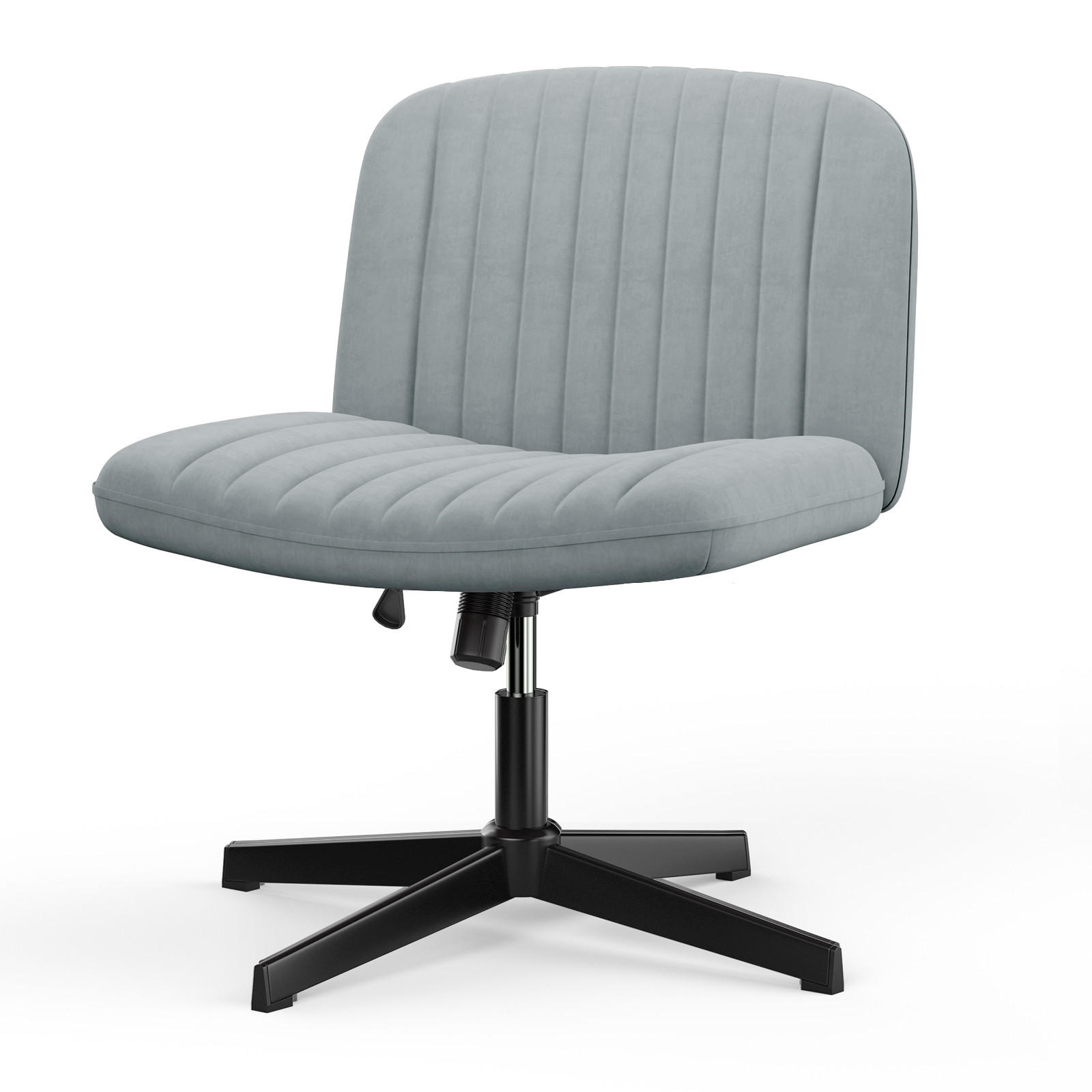 BÜROSTUHL modern, ohne Armlehnen, ohne Rollen, Kreuzgestell – Beige - Grau, Metall (66/90/45cm) - Rattantree