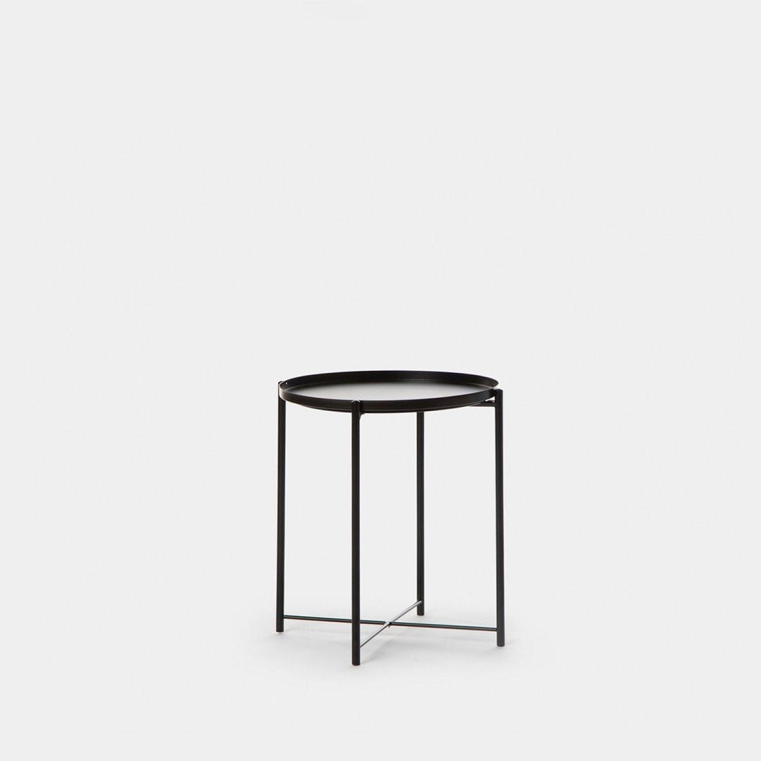 BEISTELLTISCH Maika Schwarz 42 cm x 52 cm - Schwarz, Metall (42/42/52cm)